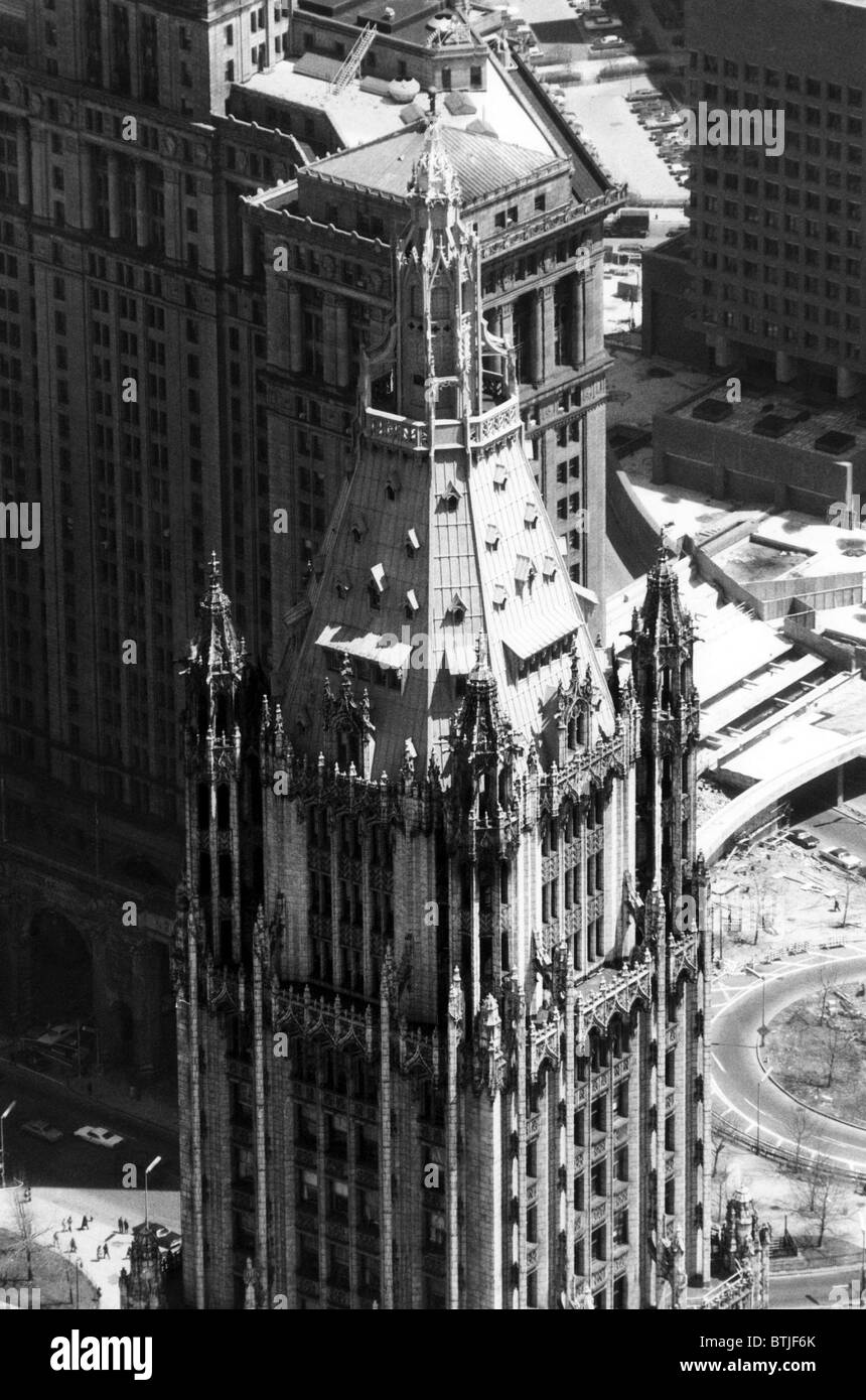 Haut de la Woolworth Building, New York City, le 1er mai 1972. Archives CSU/avec la permission d'Everett Collection Banque D'Images