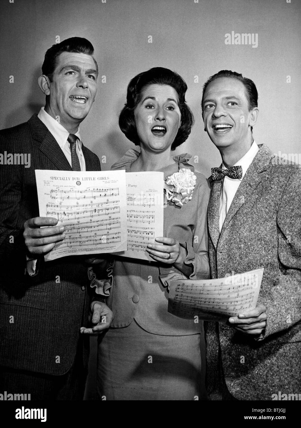 Andy Griffith, Barbara Griffith et Don Knotts, ca 1964. Avec la permission de : Archives CSU/Everett Collection. Banque D'Images