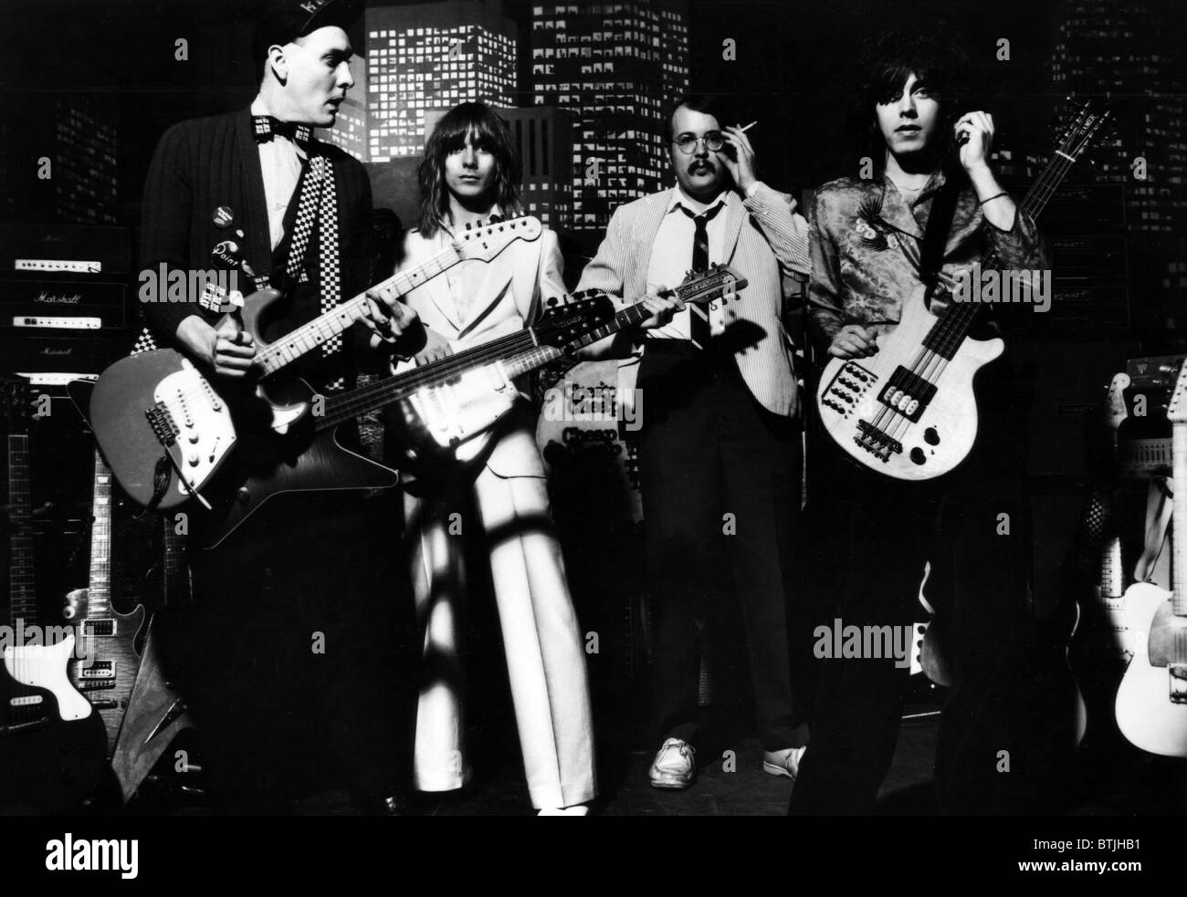 Cheap Trick, Rick Nielsen, Robin Zander, Bun E. Carlos, Tom Peterson, 1980. Banque D'Images