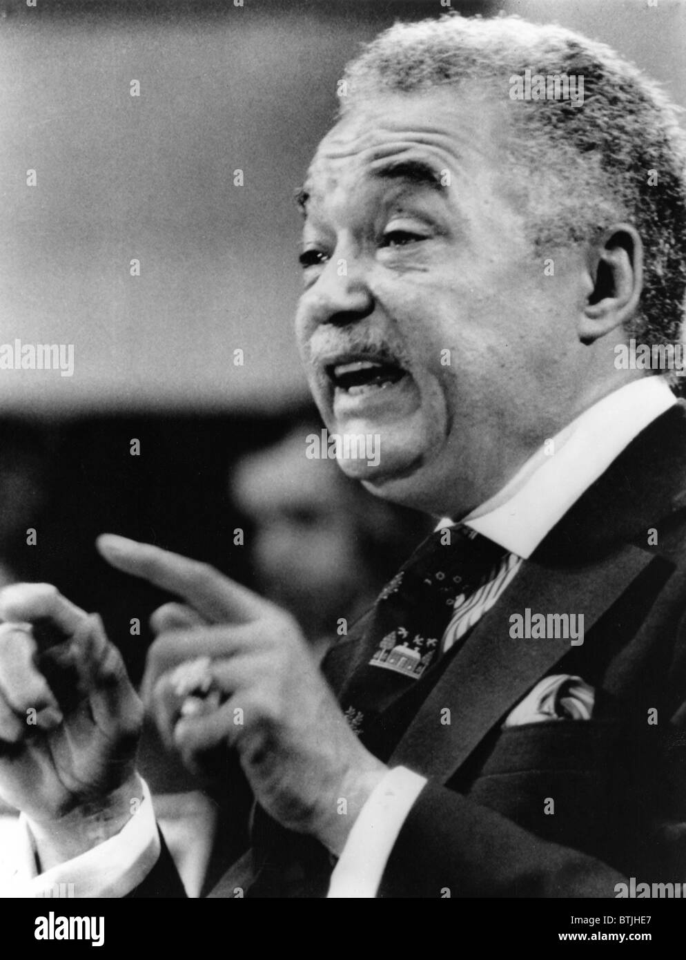 Coleman Young, maire de Detroit, Michigan (1974-1994). Photo du 1980 Banque D'Images