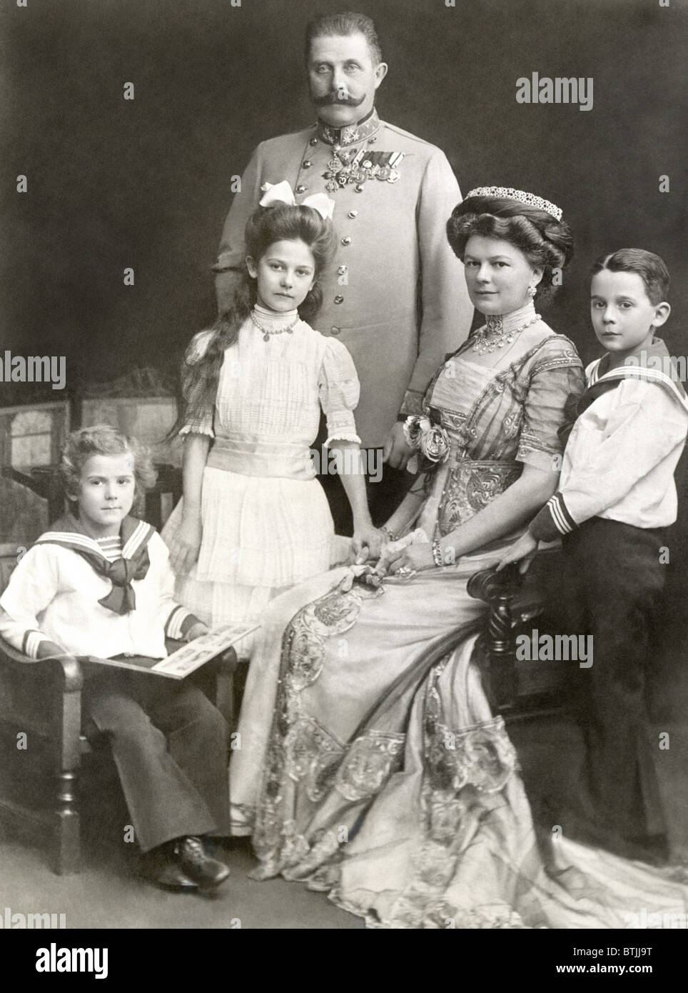 L'archiduc François-Ferdinand, et de la famille, 1911 Banque D'Images