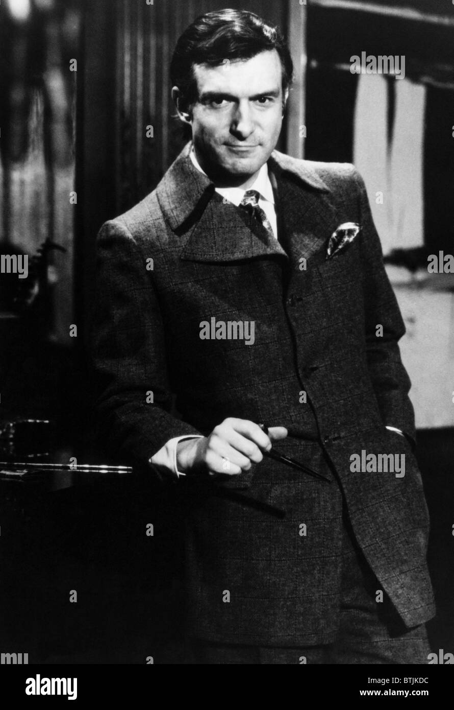 Hugh Hefner, rédacteur-éditeur de la revue Playboy, ca 1970. Avec la permission des Archives CSU/Everett Collection. Banque D'Images