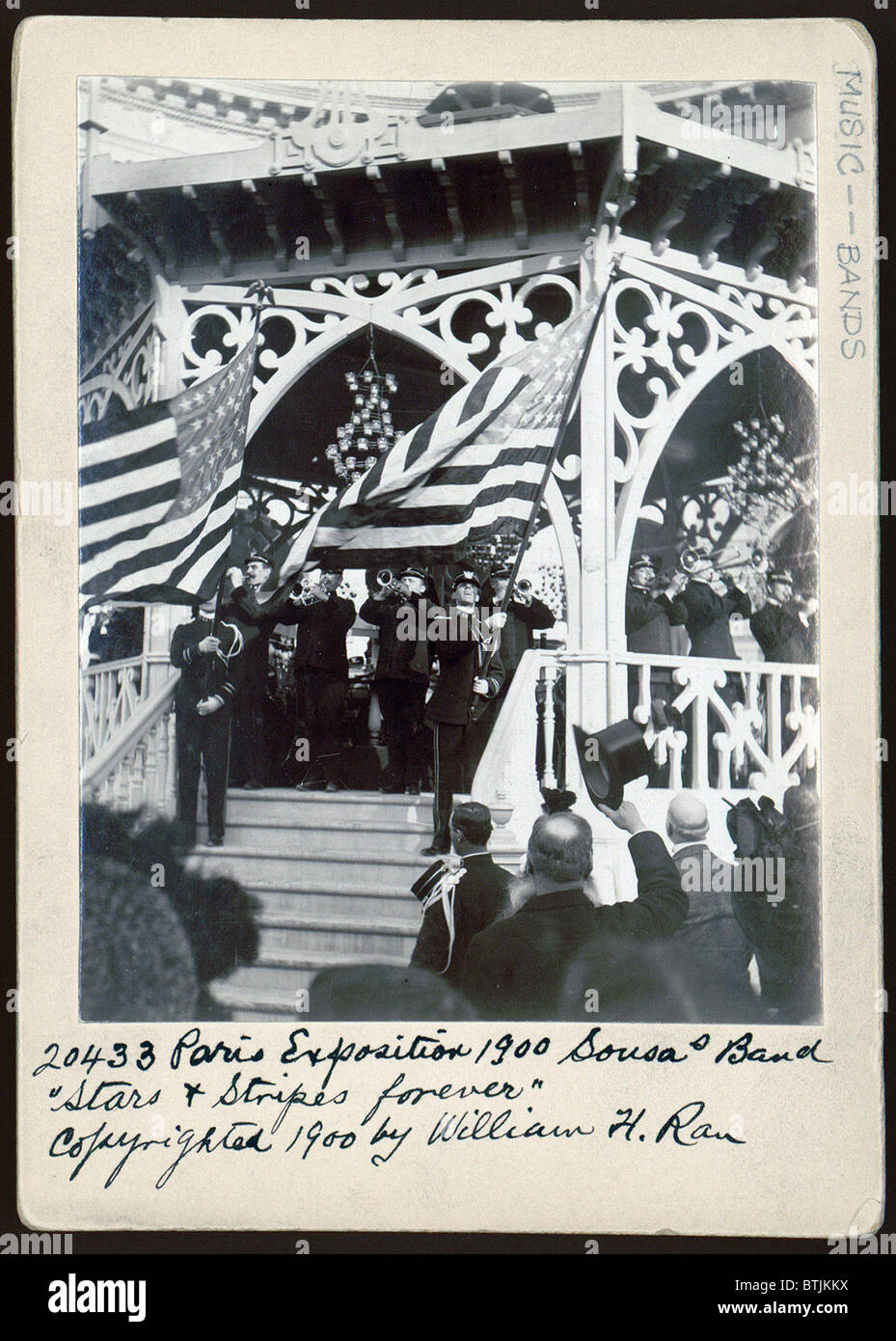 John Philip Sousa, Exposition de Paris 1900, Sousa, Stars & Stripes Forever', photo de William Herman Rau, Paris, France, 1900. Banque D'Images