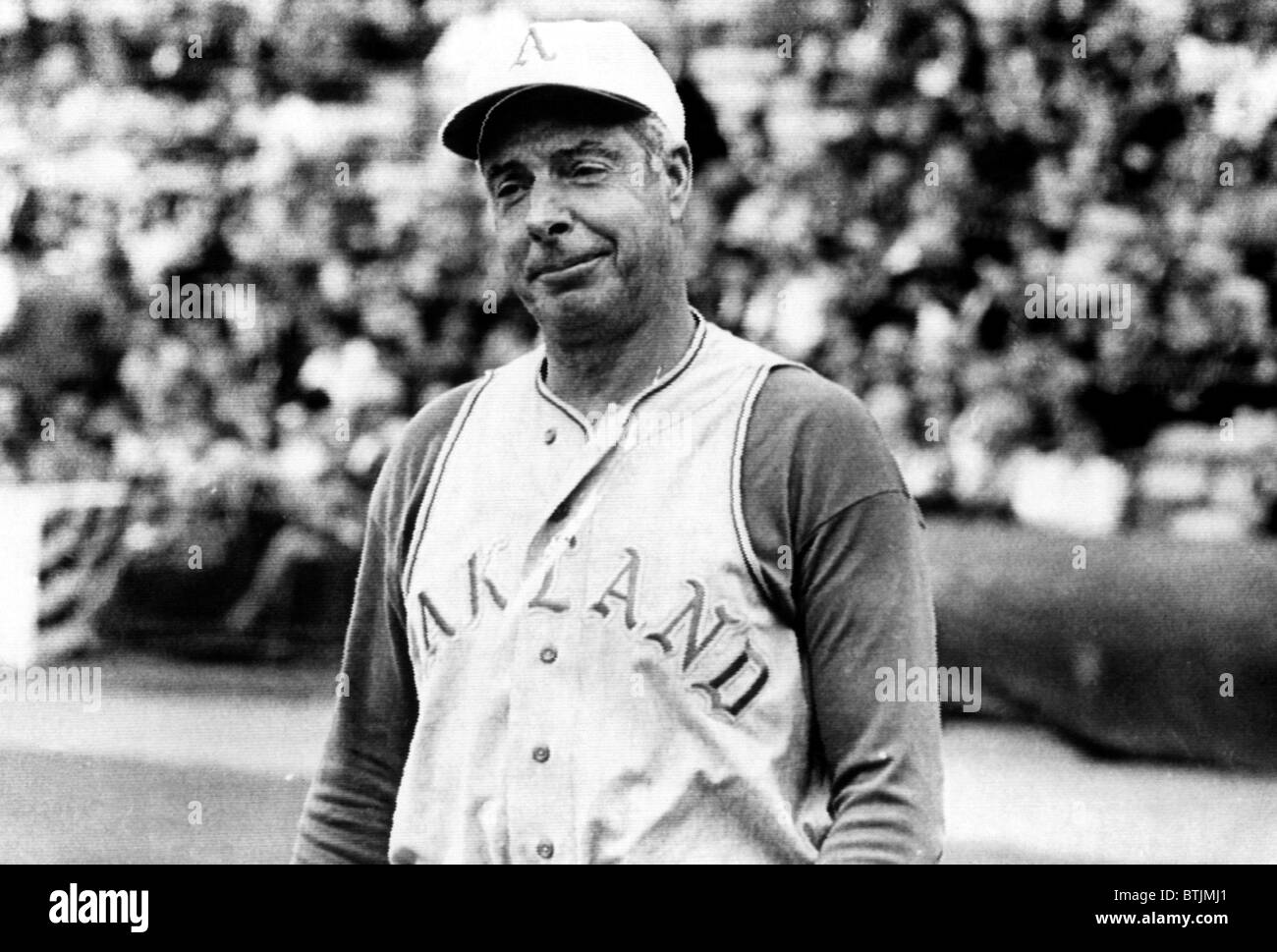 Joe DiMaggio comme l'entraîneur des orioles d'Oakland, 1968. Avec la permission de : Archives CSU/Everett Collection Banque D'Images