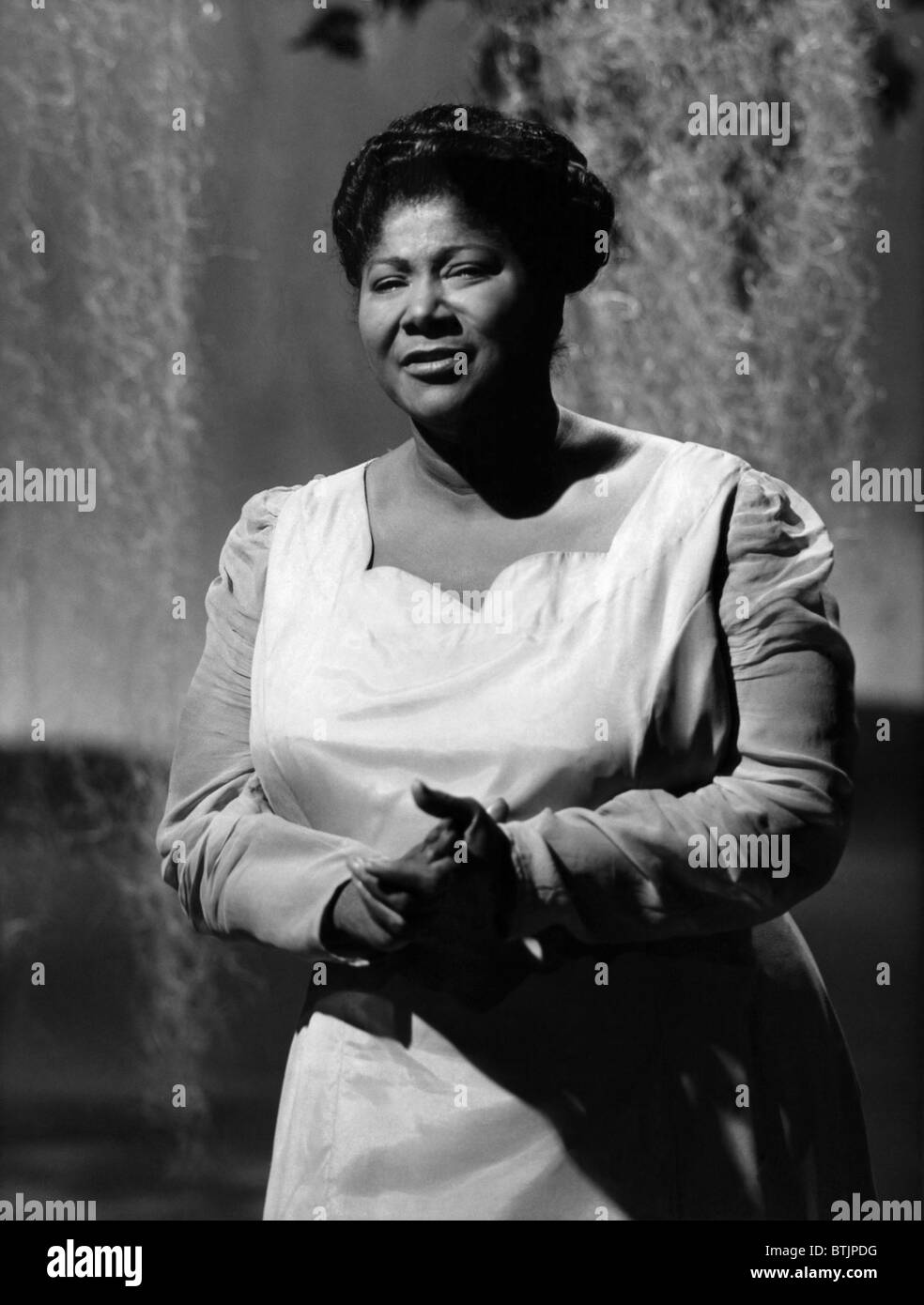 Chanteuse de gospel américaine, Mahalia Jackson (1912-1972), New York, mars 14, 1963. Banque D'Images