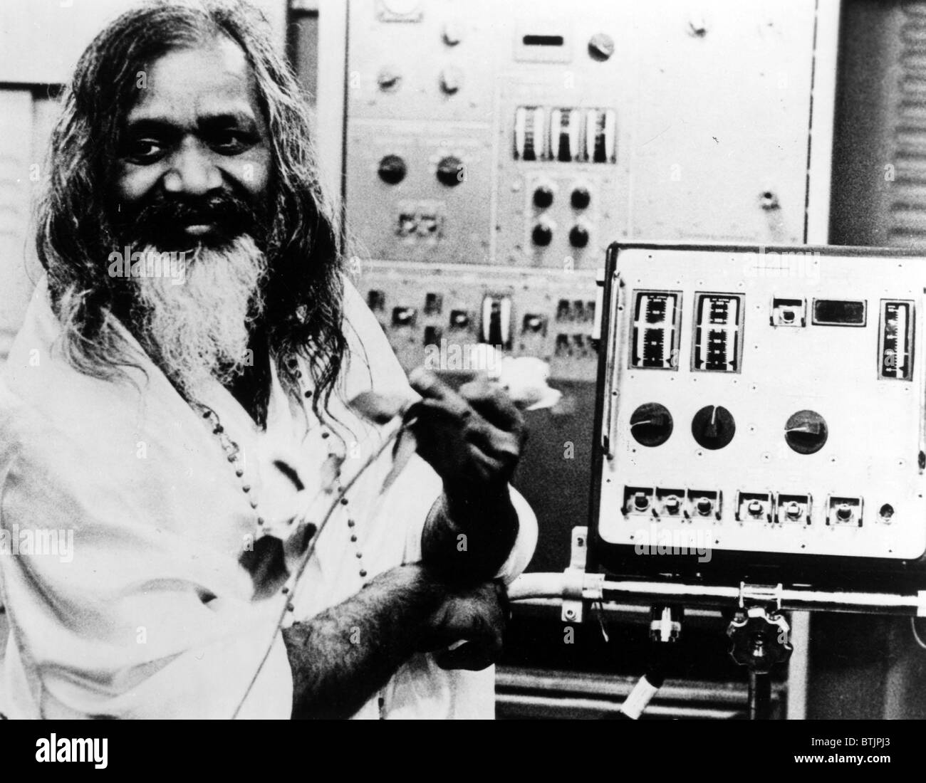 Maharishi Mahesh Yogi, fin des années 60. Banque D'Images