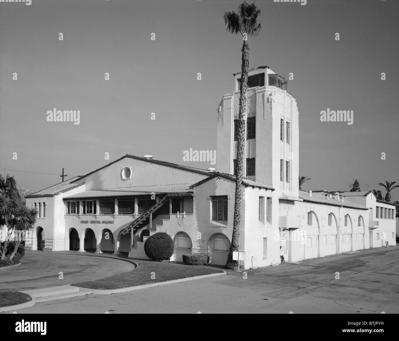 Grand Central Terminal aérien, conçu par Henry L. Gogerty en 1928, allie style colonial revival espagnol avec l'Art déco moderne Banque D'Images