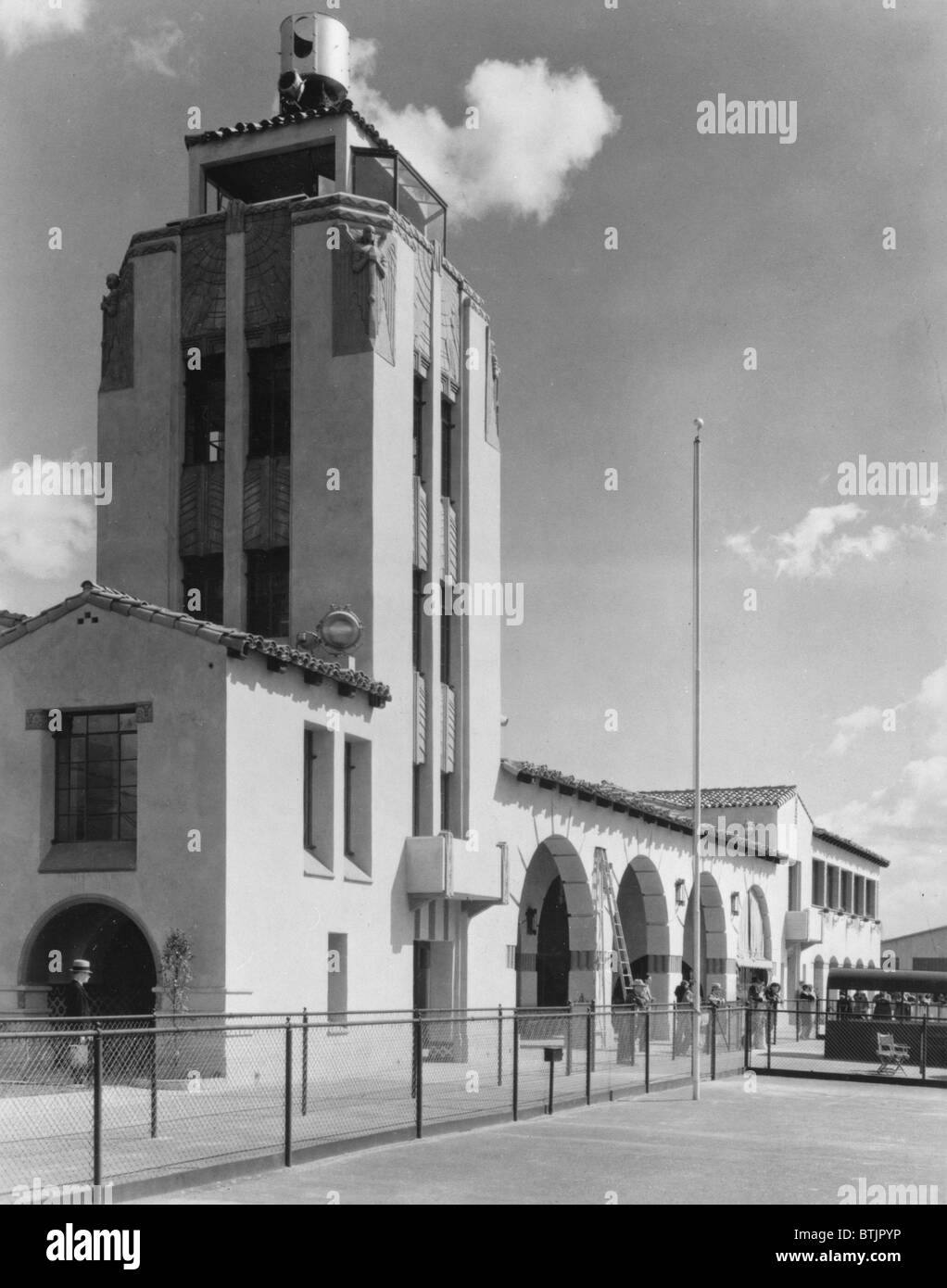 Grand Central Terminal aérien, conçu par Henry L. Gogerty en 1928, allie style colonial revival espagnol avec l'Art déco moderne Banque D'Images