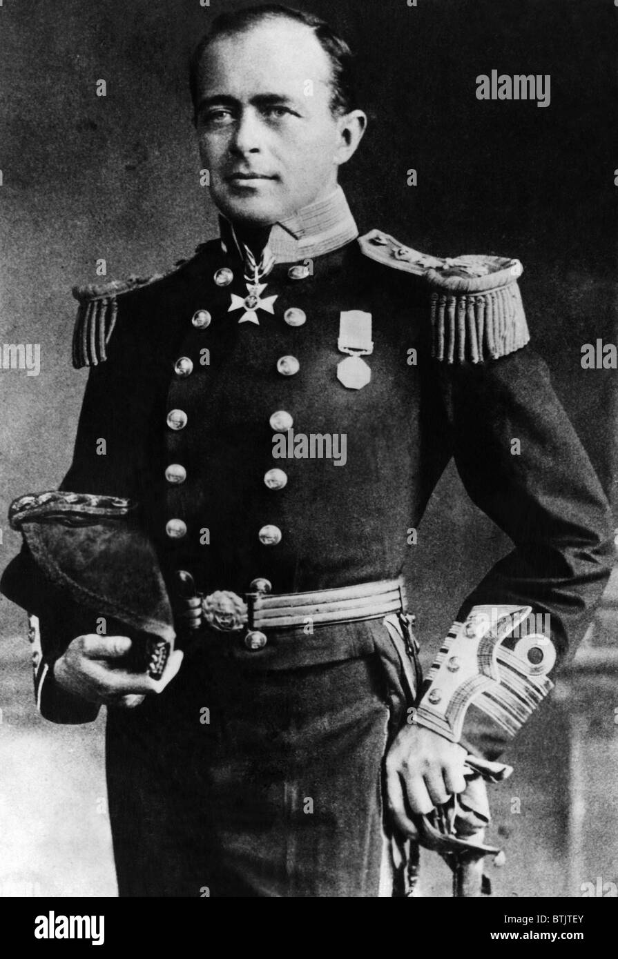 Officier de la Royal Navy et explorateur de l'Antarctique, le Capitaine Robert Falcon Scott (1868-1912), ch. 1912. Banque D'Images