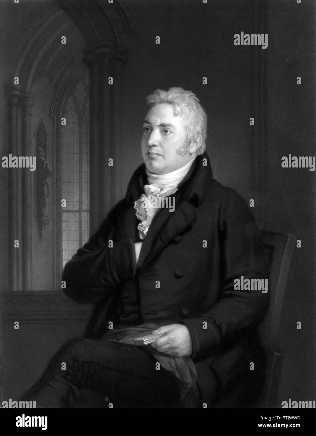 Samuel Taylor Coleridge (1772-1834), écrivain romantique anglais, mieux connu pour 'Ballades lyriques,' écrit avec William Wordsworth, et 'Biographia Literaria' (1817). 1814 portrait par Washington Allston. Banque D'Images