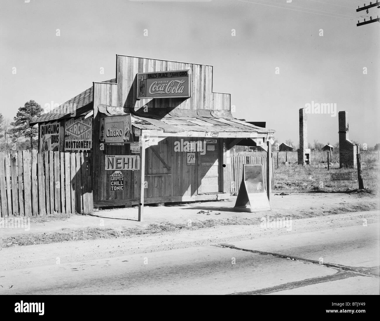 Coca-Cola shack en Alabama, photo de Walker Evans, Décembre, 1935. Banque D'Images