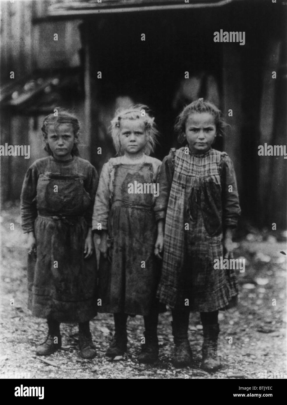 Le travail des enfants, les jeunes, aux meilleurs ouvreurs Port Royal (Caroline du Sud), photo de Lewis Wickes Hine, vers 1909-1932. Banque D'Images