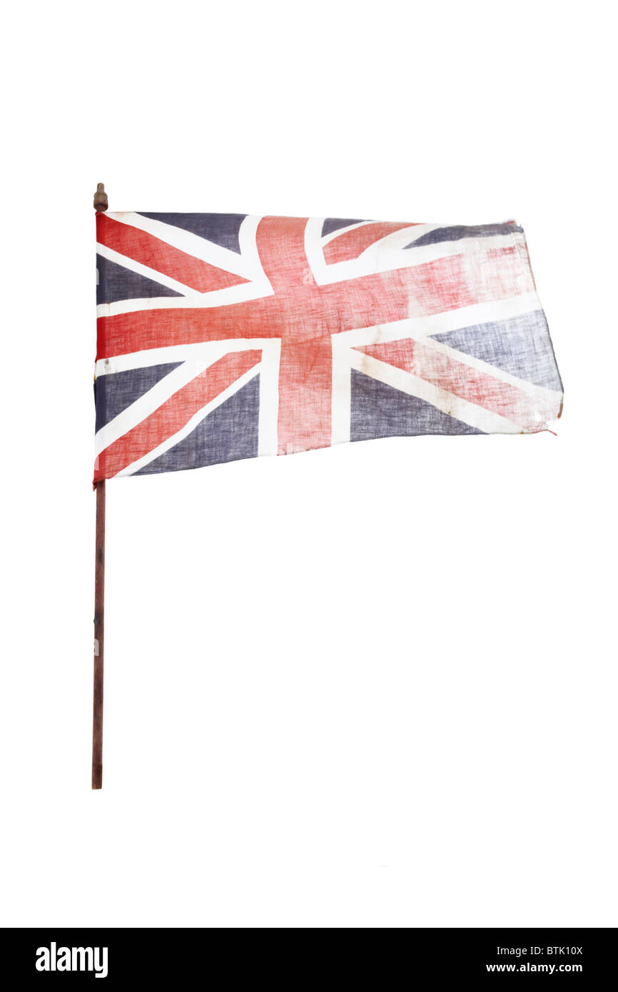 Vintage Union Jack drapeau national, Royaume-Uni, UK Banque D'Images