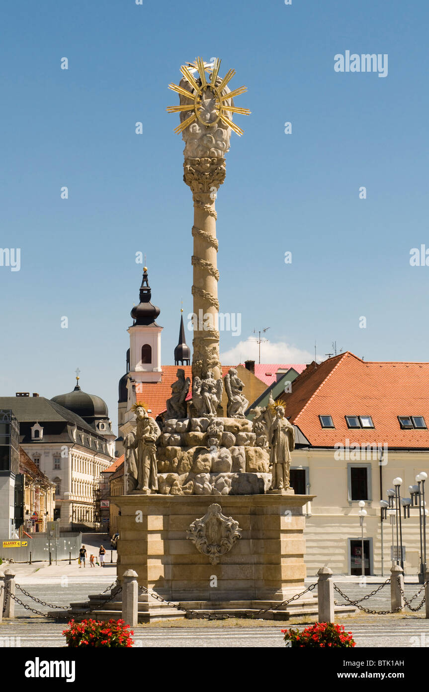 Statue de Sainte Trinité, Trnava, Slovaquie Banque D'Images