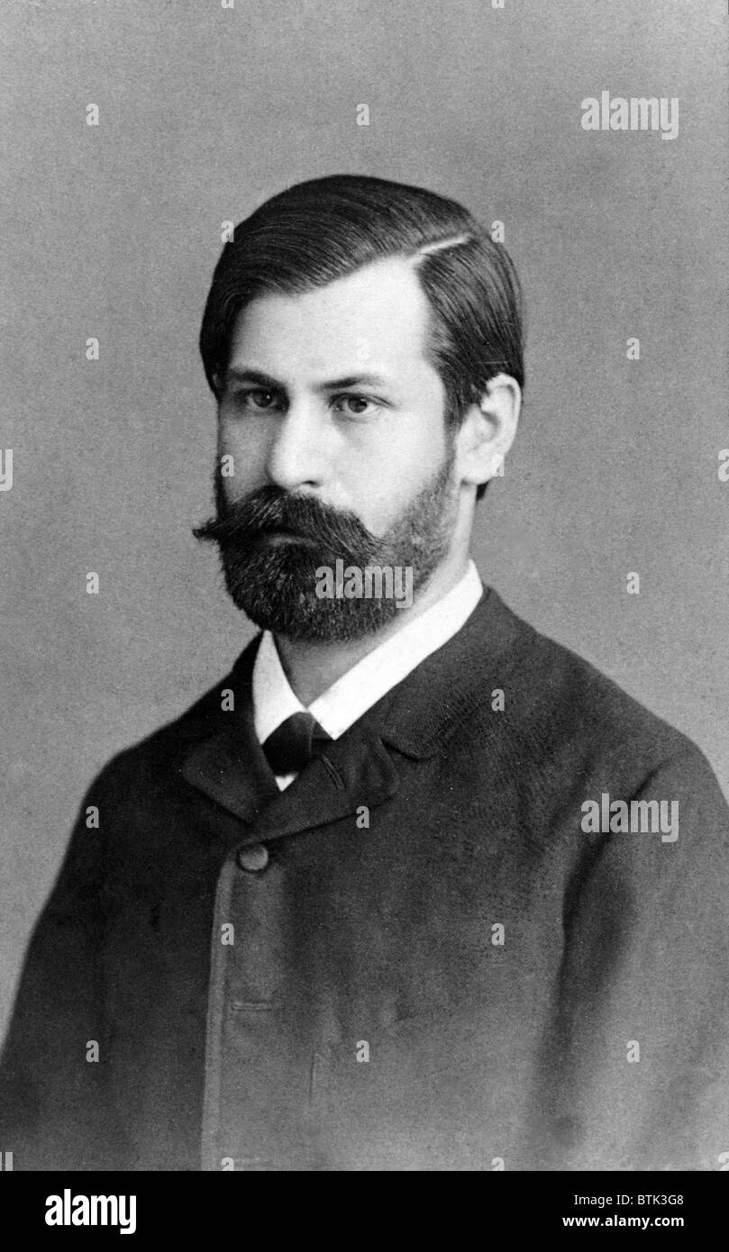 Sigmund Freud (1856-1939), en 1885, lorsqu'il a été la formation comme psychiatre à l'Hôpital général de Vienne. Banque D'Images