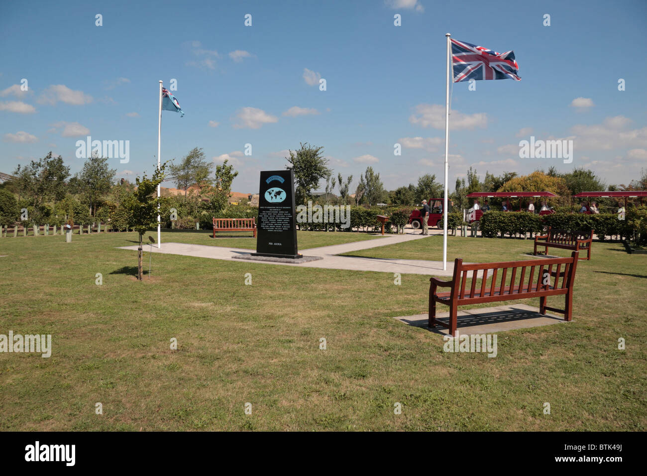 La Royal Air Force (RAF) Regiment Monument au National Memorial Arboretum, Alrewas, UK. Banque D'Images