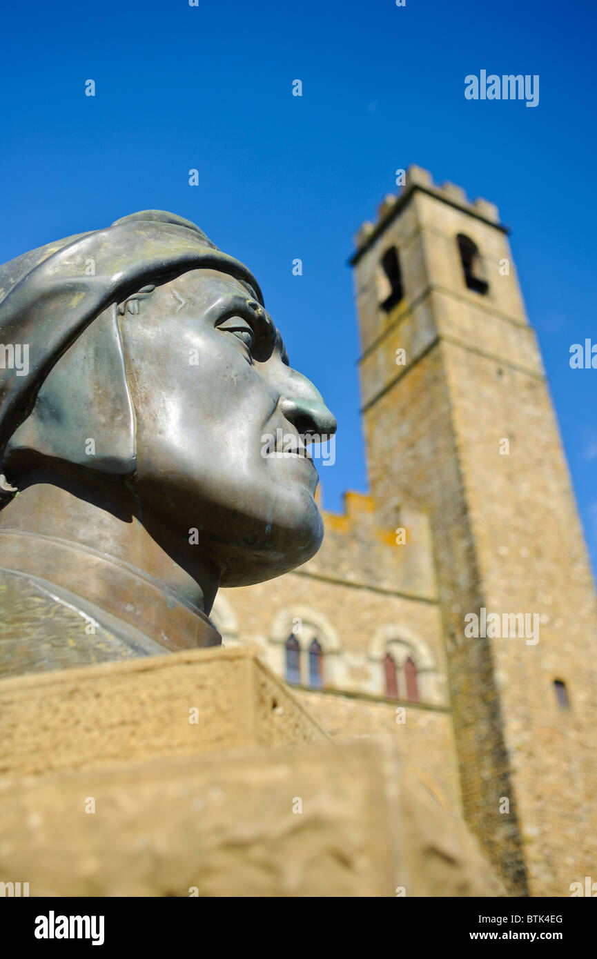 Italie Arezzo Arezzo province buste de Dante Banque D'Images