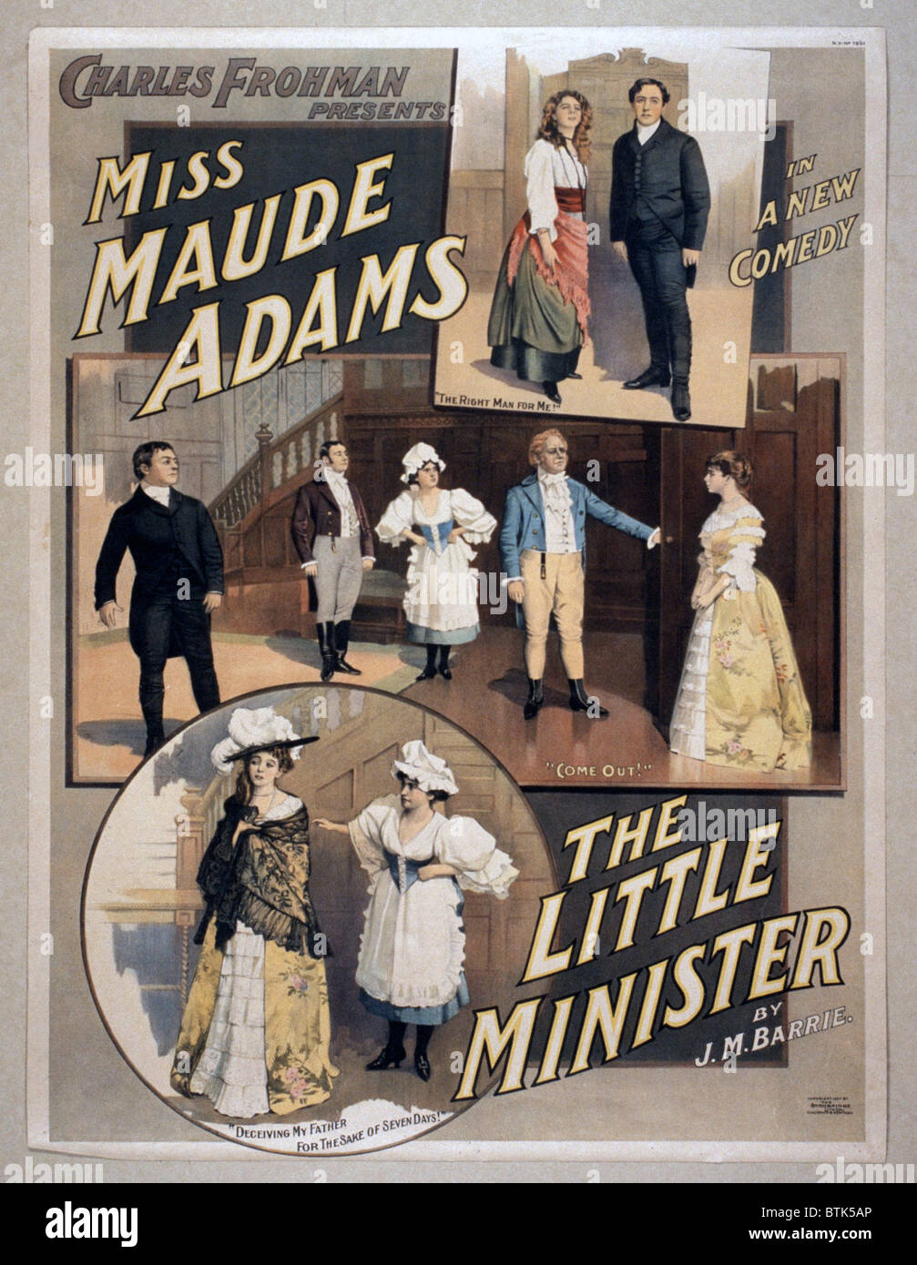 Le petit ministre, J. M. Barrie's play sur un aristocrate écossais, joué par Maude Adams, dans le déguisement d'un gitan devient Banque D'Images