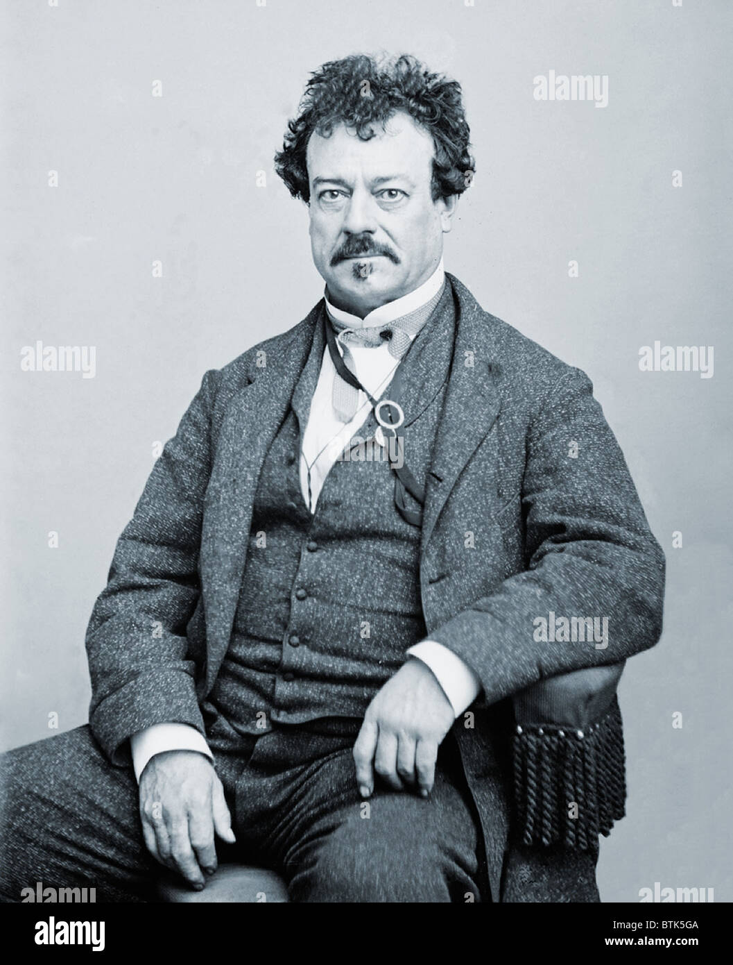 Jean Siméon (1806-1872), grand acteur américain et tragedian dans portrait par Mathew Brady. Ca. 1860. Banque D'Images