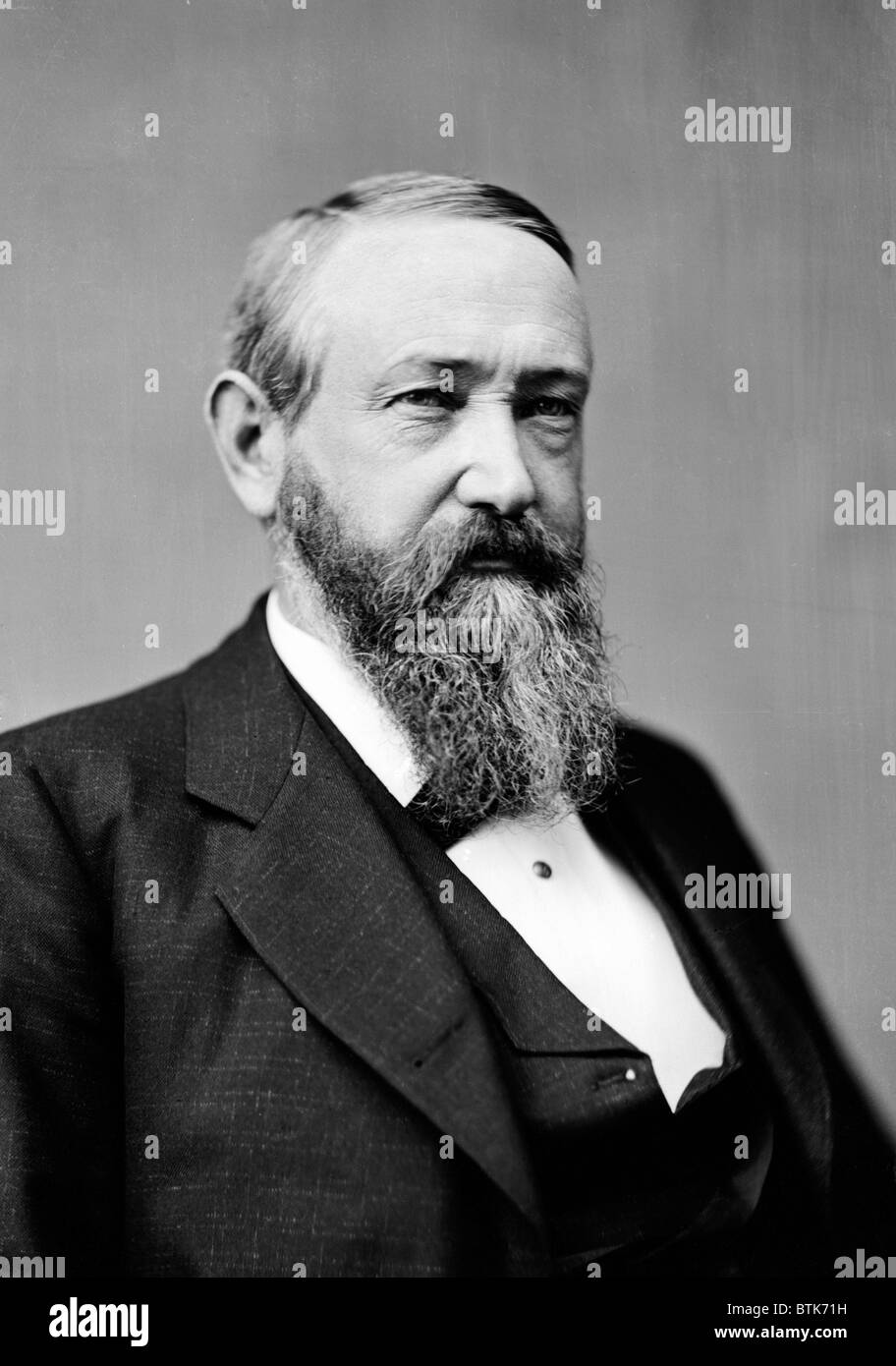 Benjamin Harrison, président des États-Unis. Photographie, ca. Années 1870 Banque D'Images