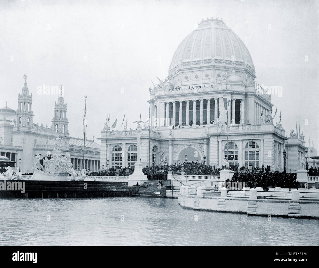 L'administration à la World's Columbian Exposition, Chicago, le jour de l'ouverture, le 1 mai 1893. Banque D'Images