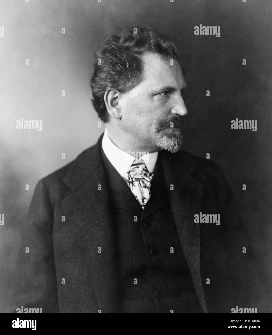 Alphonse Mucha (1860-1939), peintre de l'art nouveau tchèque et concepteur de l'affiche. Banque D'Images