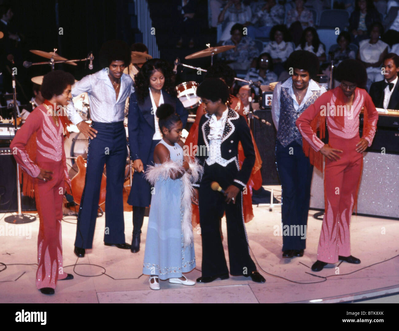 Exclusif à EVERETT - JAMAIS publié : à partir de la gauche : Marlon Jackson, Jackie Jackson, La Toya Jackson, Janet Jackson, Ra Banque D'Images