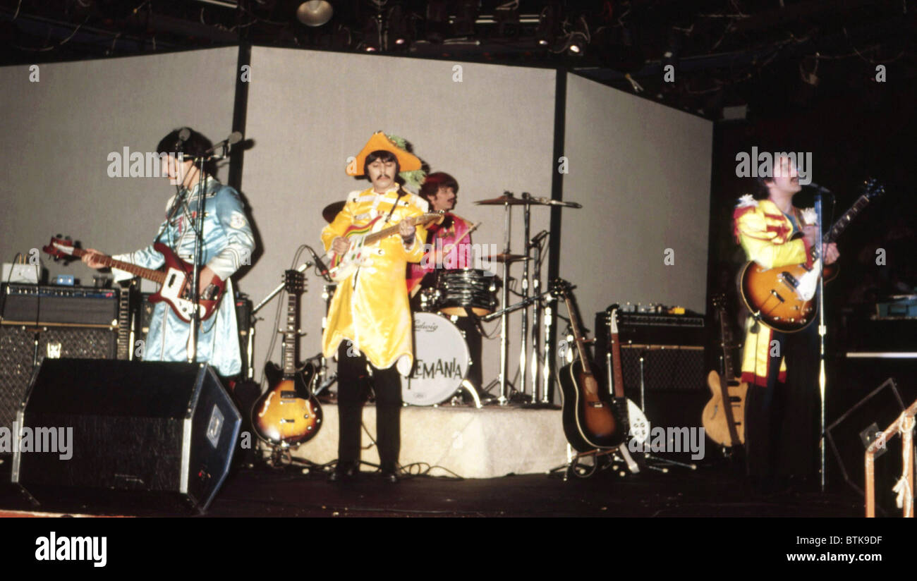 (Partie 1), groupe hommage (Beatles), 1981, Millrun Playhouse Theatre, à la ronde, Niles, Illinois. Banque D'Images