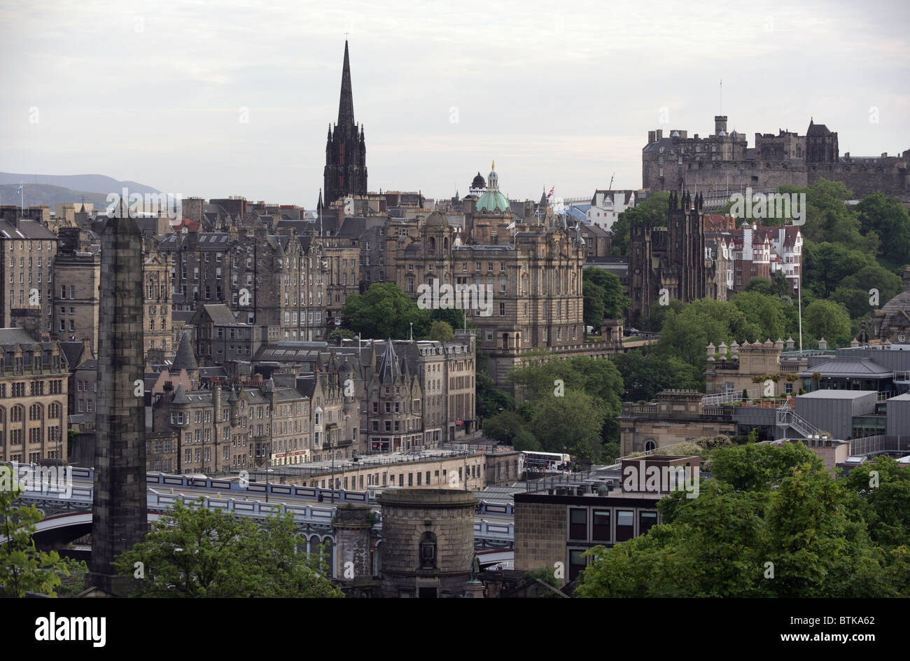 La ville d'Edinburgh Ecosse ville capitale château Banque D'Images