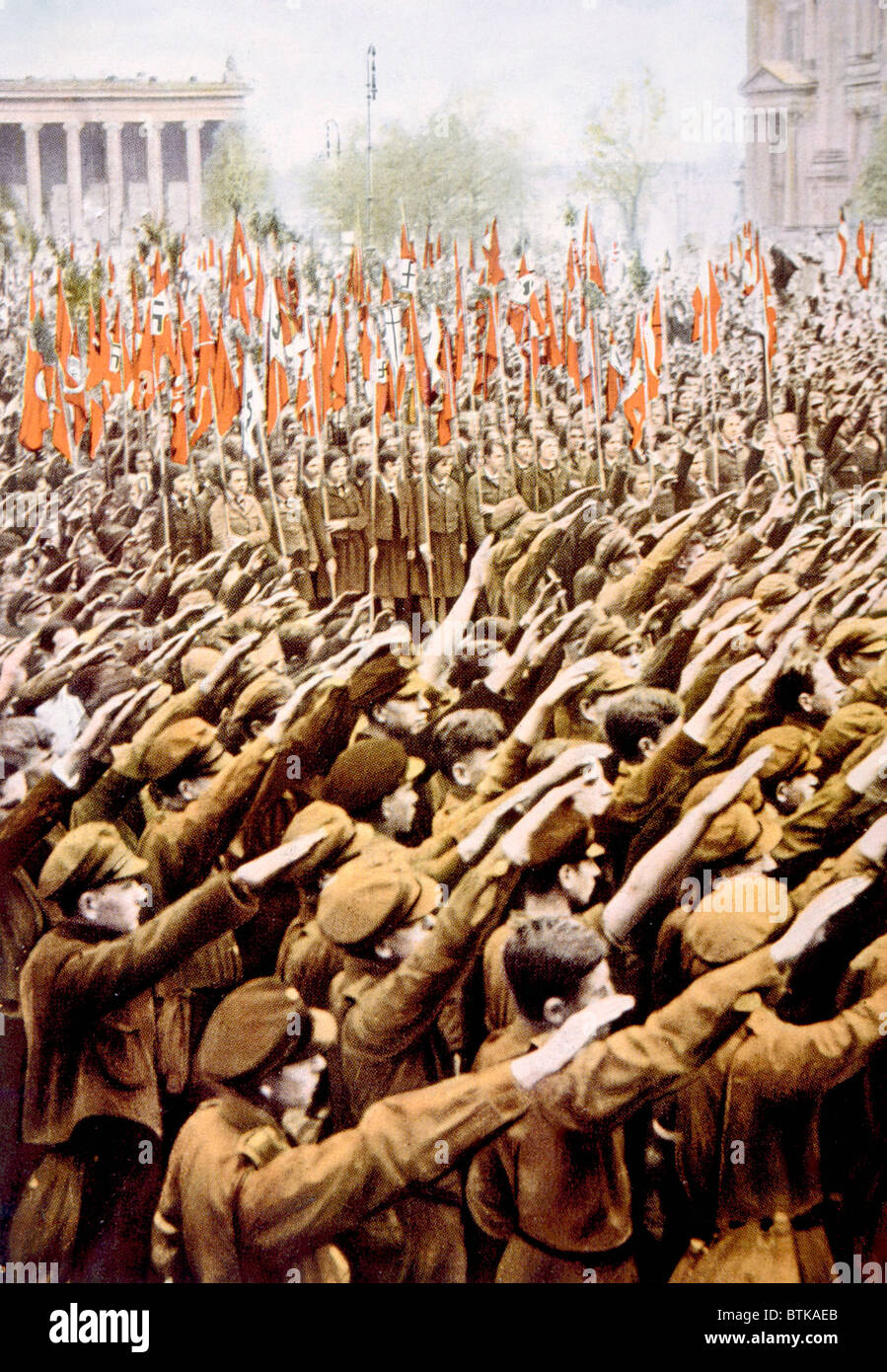 L'Allemagne nazie, Hitler Youth rally dans le Lustgarten, Berlin, 1 mai 1933. Banque D'Images