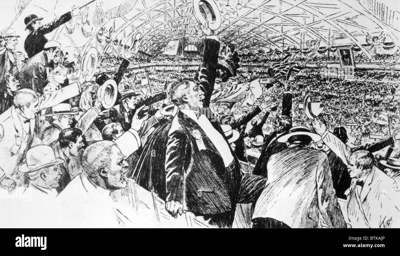La convention nationale du Parti Républicain désigne le président Theodore Roosevelt comme son candidat à la présidence par acclamation, 1904 Banque D'Images