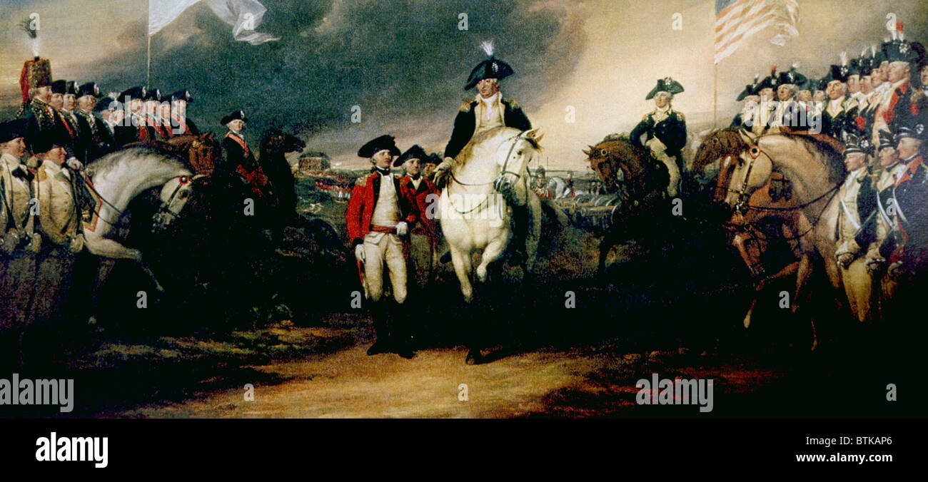 La bataille de Yorktown, la reddition du général Charles Cornwallis, Octobre 19, 1781 Banque D'Images