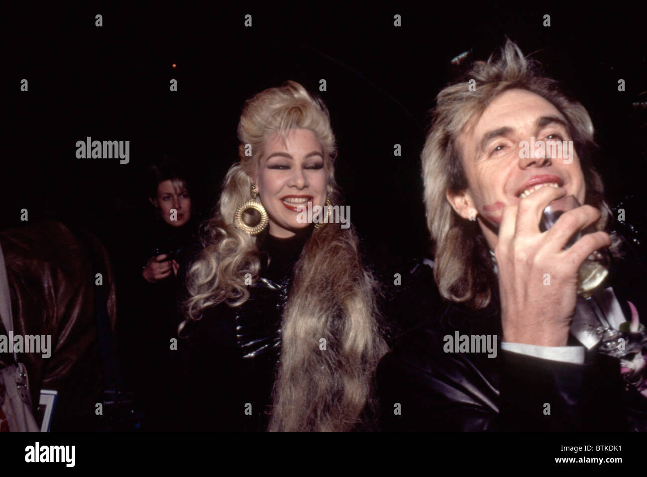 Dianne Brill et Peter Stringfellow (à Stringfellow's, New York, c. Des années 1980. Photo : Karen Petersen/Everett Collection Banque D'Images
