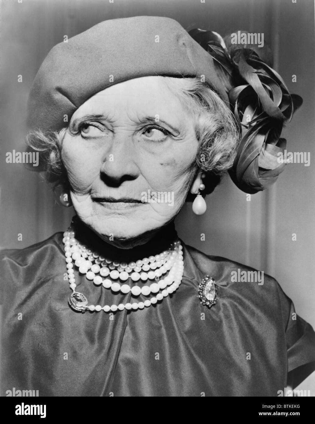 Mary Garden (1874-1967), à l'âge de 80 ans en 1954. Elle a été le leader américain d'opéra au début du 20ème siècle, et a écrit une autobiographie, MARY GARDEN'S STORY en 1951. Banque D'Images