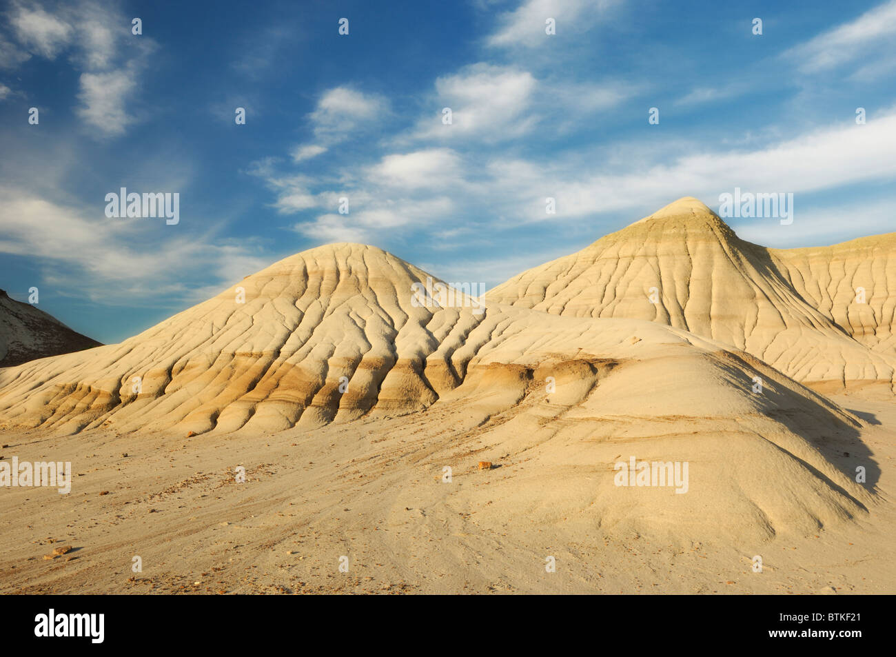 Les badlands dans le parc provincial Dinosaur, en Alberta, Canada Banque D'Images