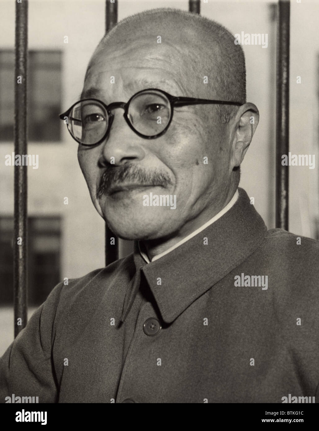 Tojo Hideki (1884-1948), japonais la Seconde Guerre mondiale, leader qui a préconisé l'accord tripartite avec l'Allemagne et l'Italie en 1940, et l'agression japonaise en Asie. Il a été exécuté comme un criminel de guerre en 1948. Banque D'Images