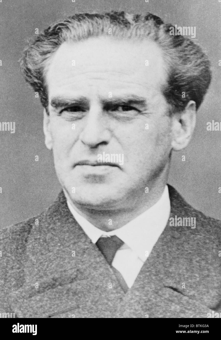 Rudolf Slansky (1901-1952), l'un des principaux créateurs et organisateurs de la domination communiste en Tchécoslovaquie après la Seconde Guerre mondiale. Slansky, avec 13 autres personnes, a été accusé d'être un Titoist, préconisant un non-RUSSIE-centric forme de communisme et fut exécuté en 1952. Banque D'Images