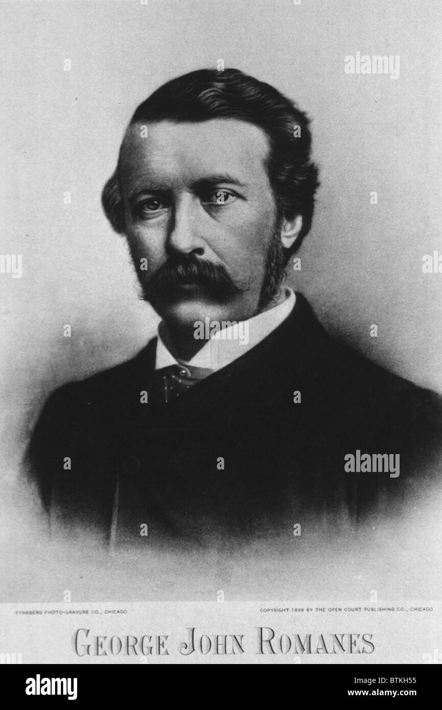 George John Romanes (1848-1894), a écrit deux livres sur la psychologie de l'évolution, l'intelligence animale (1881) et l'évolution mentale chez l'homme (1888). Banque D'Images