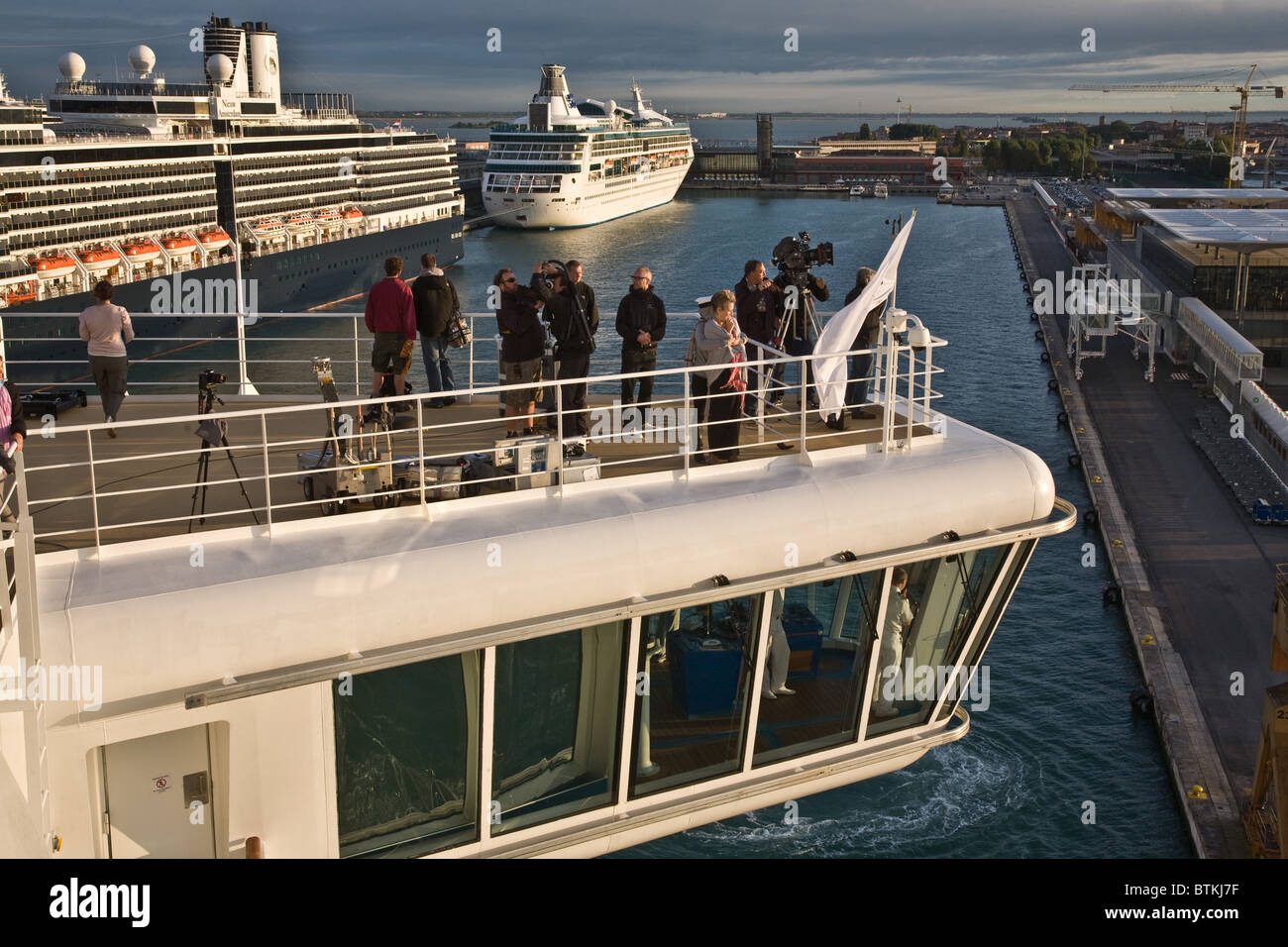 L'Azura bateau tournage port venise lever du soleil Banque D'Images