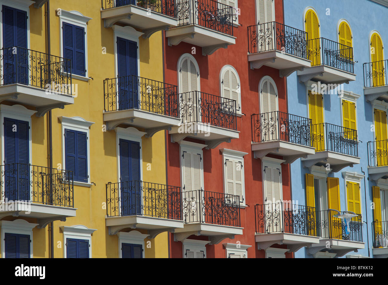 Giro d'italia italie Porto Recanati les immeubles à appartements Banque D'Images