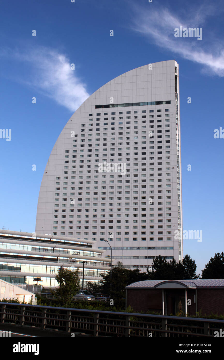 Avis de l'hôtel Intercontinental Yokohama, Japon montrant en forme de voile Banque D'Images