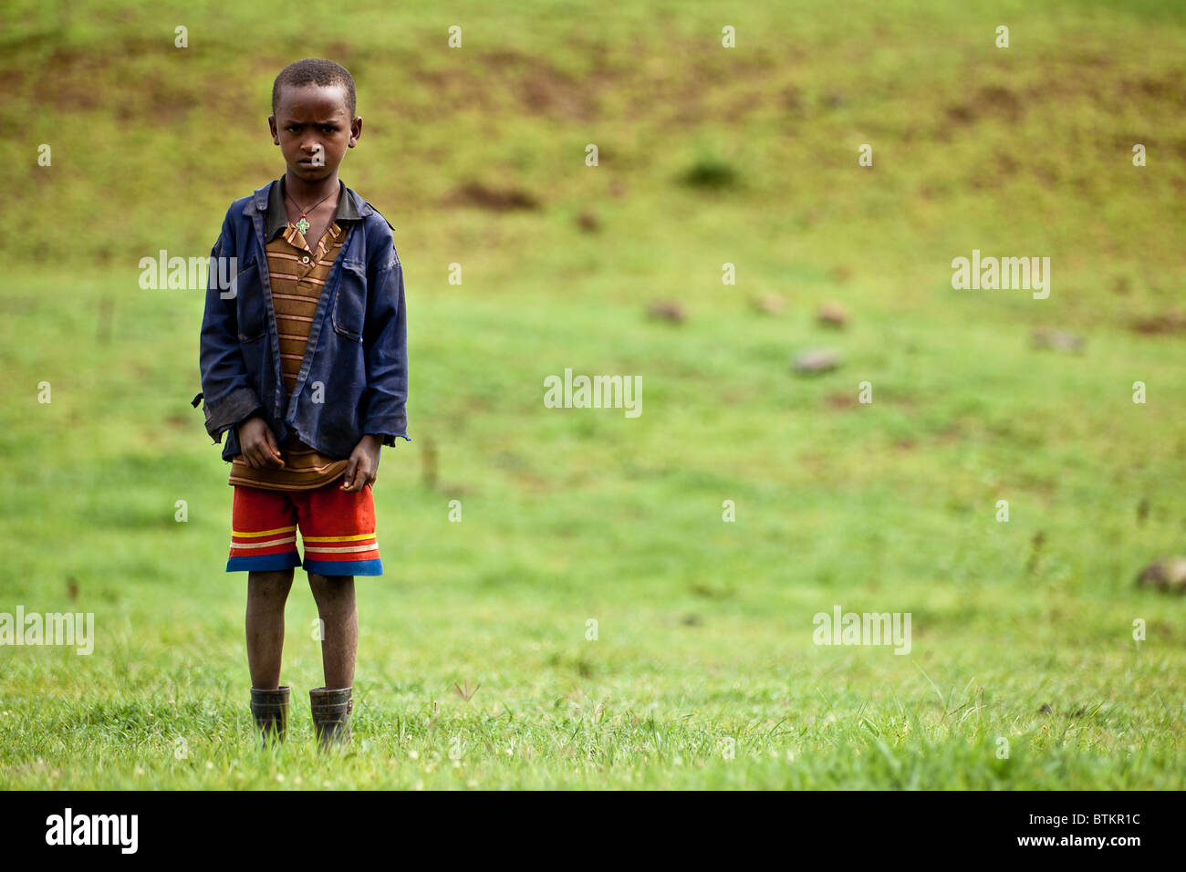 Jeune garçon Éthiopien Banque D'Images