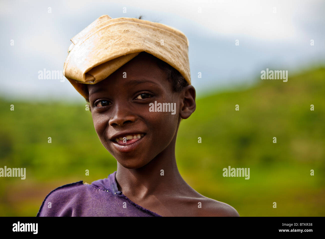 Portrait d'un jeune berger éthiopien Banque D'Images
