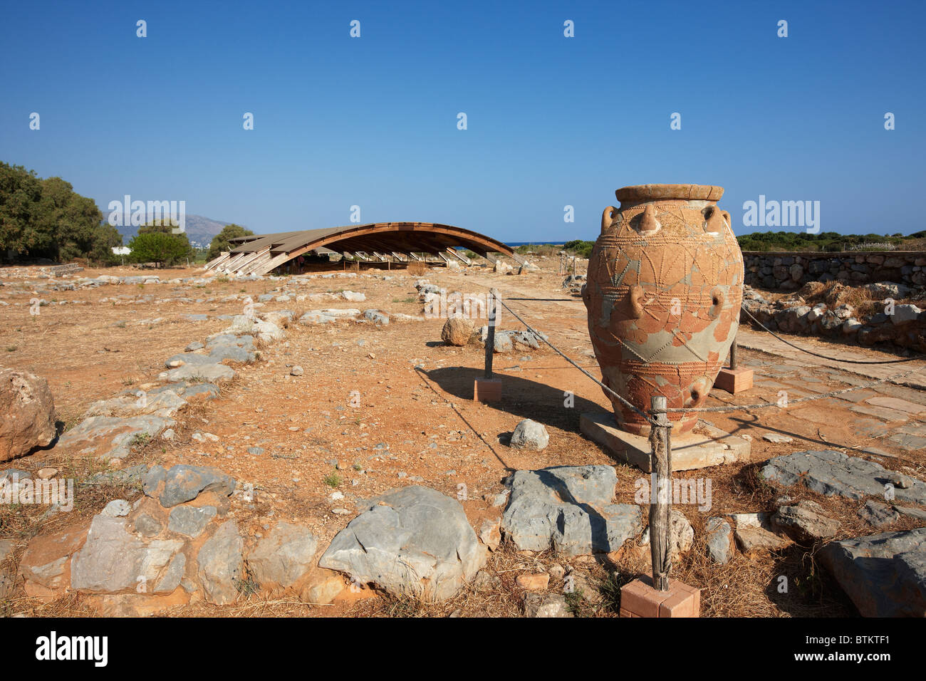Ruines du palais minoen de Malia. Crète, Grèce. Banque D'Images