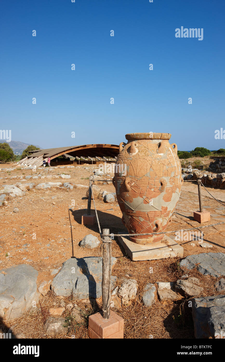 Ruines du palais minoen de Malia. Crète, Grèce. Banque D'Images