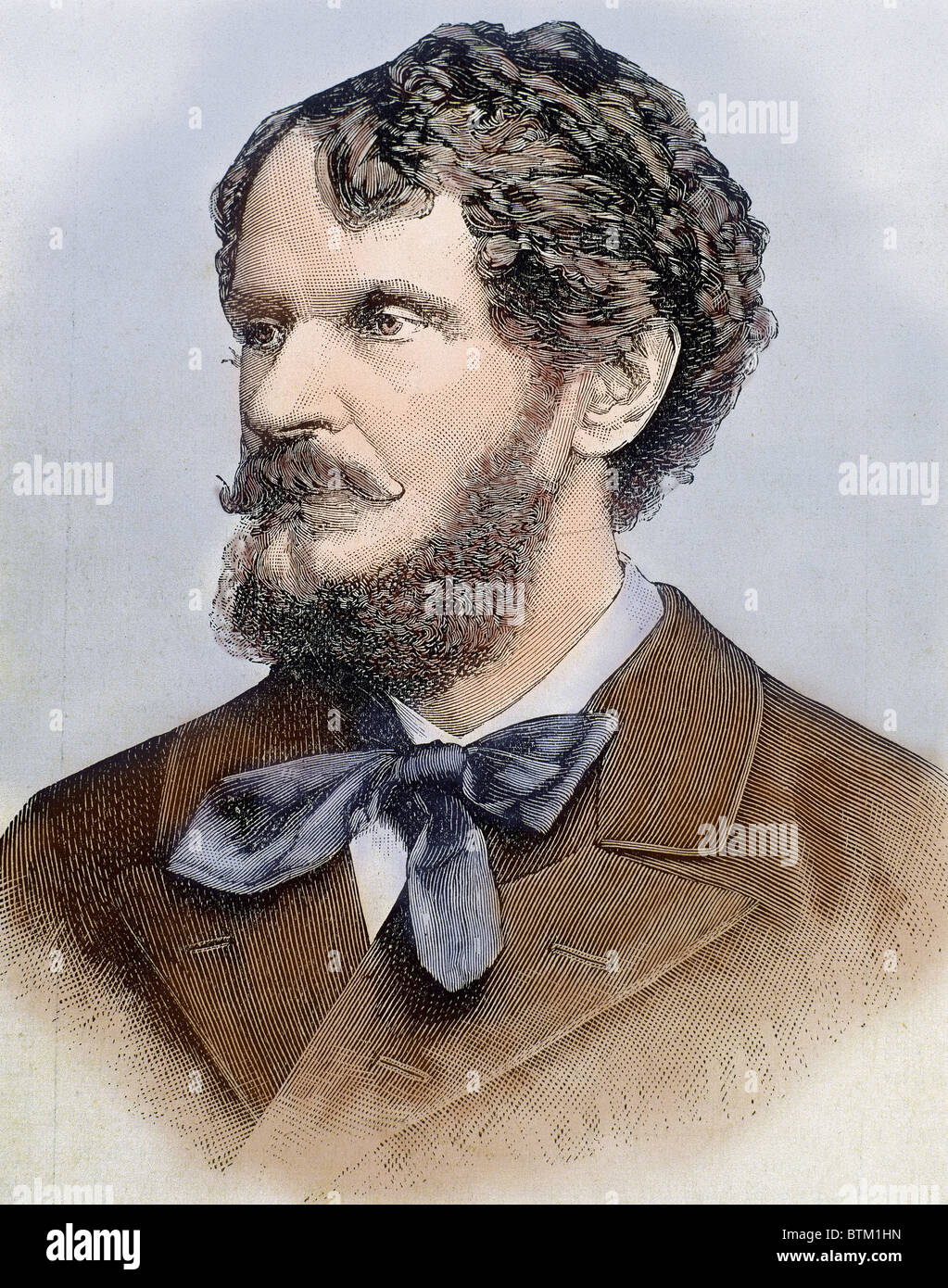 , Gyula Andrassy, comte (1823- 1890). Homme politique hongrois. La gravure. De couleur. Banque D'Images