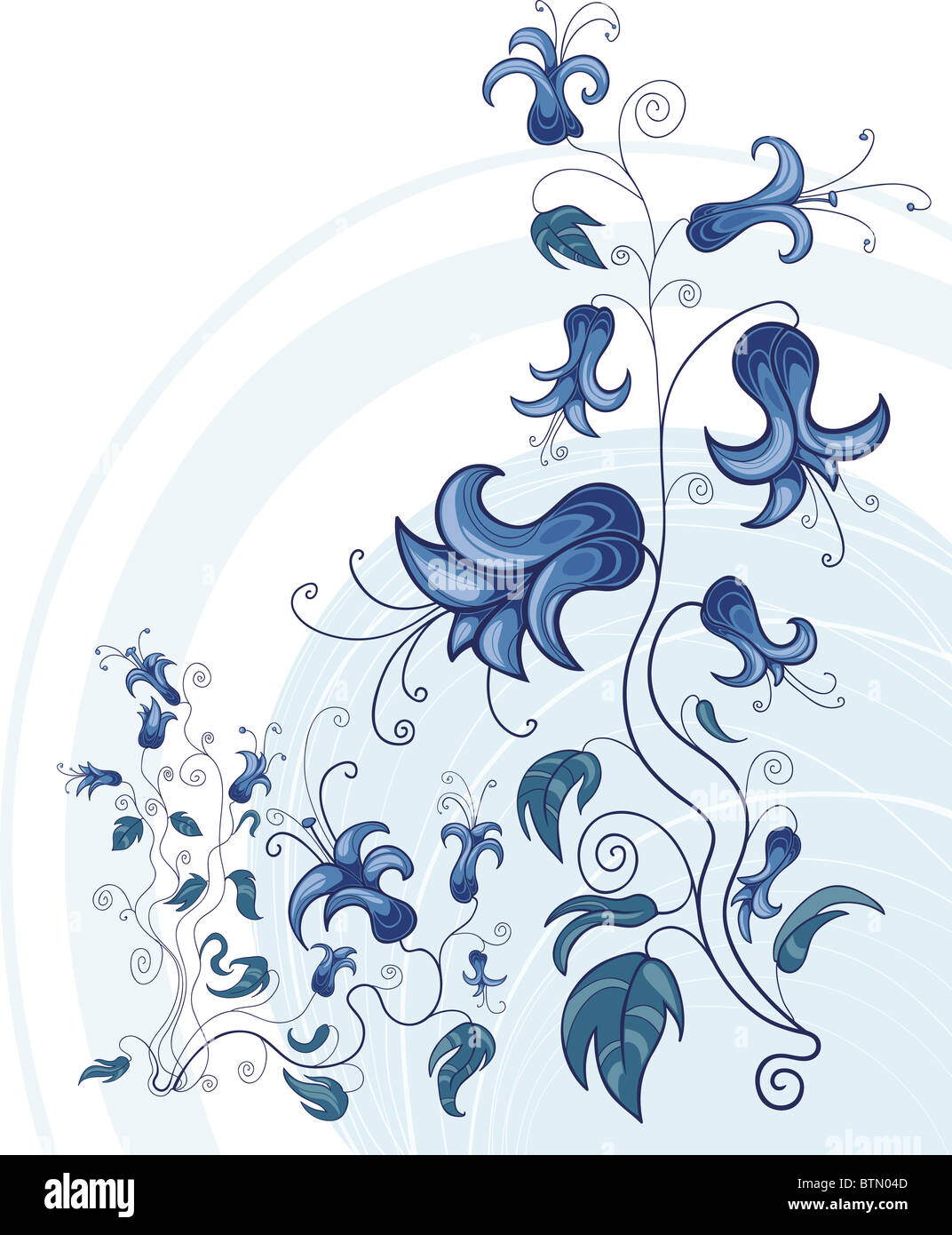 Belle illustration de l'ornement floral Banque D'Images