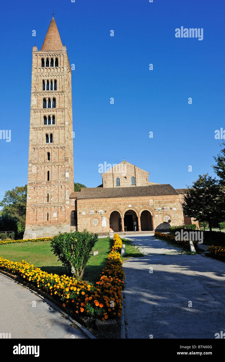 Abbaye de Pomposa, Clocher, Emilia-Romagna, Ferrara, Italie Banque D'Images