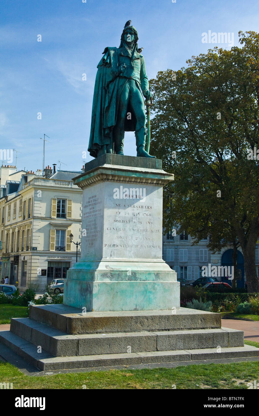 Statue de Louis Lazare Hoche (1768-1797) 29 ans Versailles, France. Soldat Banque D'Images