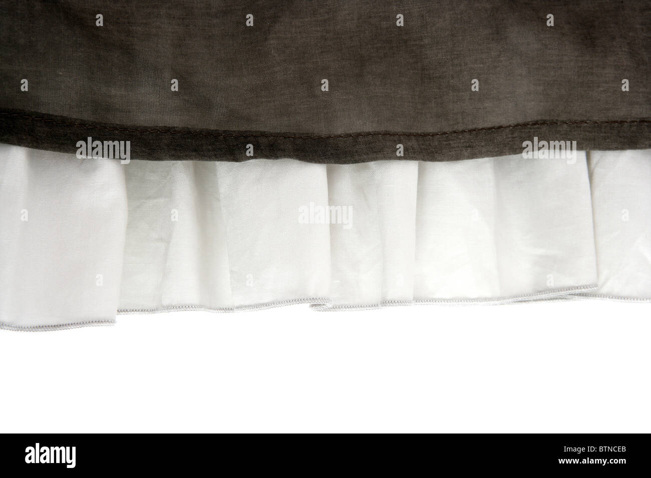 Jupe plissée en tissu blanc closeup détail mode Banque D'Images